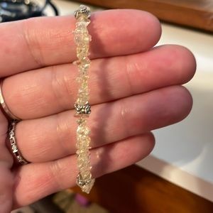 Citrine and Bali bead bracelet